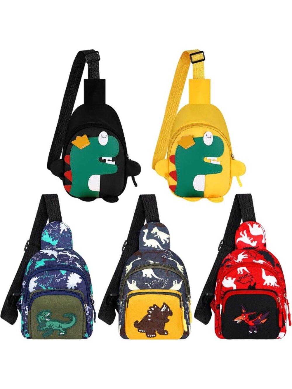 Cute Kawaii Sling Backpack Set - 5 Small Crossbody Bags for Travel & Hiking
